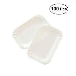 Loucaria de jantar descartável Cake Paper Party 100pcs Placas