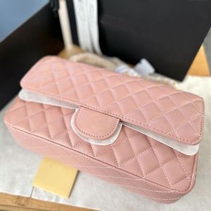 10A Fashion Check Clutch Caviar CF Classic Lychee Print Bag Cowhide Mouth Designer Leather Cover Casual Recyled Genuine Leather Handbag Xrbd
