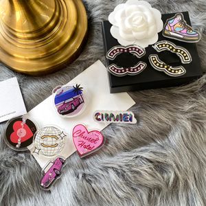 12Style Brand Desinger Brooch Women Shiny Colorful Cartoon Letter Brooches Suit Pin Fashion Gifts Jewelry Accessories High Quality