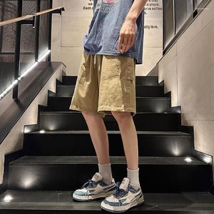 Мужские шорты летние комбинезоны штаны 2024 Прибытие модный INS Свободный прямой ног Бермудский стиль японский стиль чистый хлопок