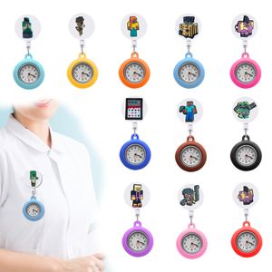 Altri orologi Nuovo World Clip Pocket Watcher for Nurse With Sile Case Clip-On Bavani Assalmi Nurre Guarda Baglia di quarzo a retrattile FOB Quartz D OTMVC