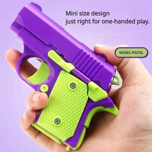 銃おもちゃ3Dプリントモデル重力ストレートジャンプミニおもちゃニンジンガン非燃焼弾丸大根おもちゃ銃の子供