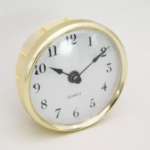 Saatler Aksesuarlar Jant için Altın 80mm Retro Saat Erkek Yuvarlak Gömülü Duvar Kafası Ekle