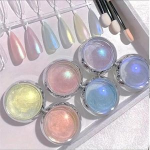 Nail Glitter 6pcs Auroras Powder Metallic Mirror Effect Holographic Chameleon Pigment For Art Gel Polish Mermaid Dipping