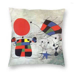 Kissen Das Lächeln der Flügel Deckung weich Joan Miro abstrakte Kunstwurf Hülle für Sofa quadratische Kissenbezug Wohnzimmerdekoration