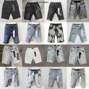 Lila märkeshorts denim shorts mens lila jeans shorts casual stil bomull blandning tyg tvätt vintage gata fashionabla hiphop hål designer ksubi jeans shorts1