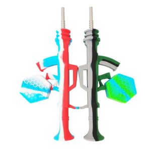 Tubos de fumantes Tubo AK47 SHOPE SILICONE DAB COLECTOR26ML TIPE DE FUMO PORTÁVEL DE RECIMENTOS COM TIPA DE TITANIUM DAB PIRAE RIG6696360