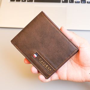 Portfel męski w stylu europejskim i amerykańskim krótki retro mrożony portfel poziomy multi-card gniazda luźna portfel menwallet