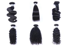 Mink Brazillian Straight Body Loose Deep Wave Kinky Curly Obearbetad brasiliansk peruansk indiska Human Hair Weave Bundles5194572