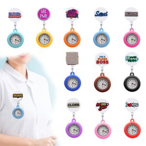 Cat Toys Cartoon Text Clip Pocket Uhren Halsblatt Uhrenstil Doktor Krankenschwester für Frauen und Männer Pin mit Secondhand Stethoscope Revers F otbw4