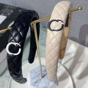 Luxury Designer Headbands Women Brand Letter Faux Leather French Hairband Fashion Women Sport Hair Hoop Vintage Head accessories Lover Gifts