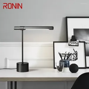 테이블 램프 라인 현대 황동 램프 LED 창의적인 간단한 검은 침대 책상 조명 가정 거실 침실 장식