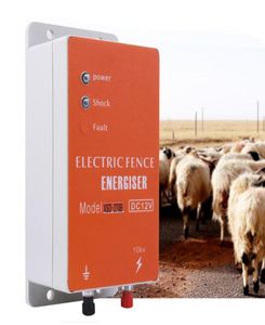 Фехтование Trellis Gates 10 км электрическое забор солнечный контроллер для животного лошадь скота птицеводная ферма пастырь.