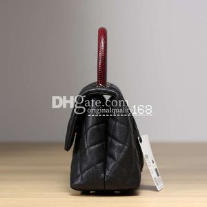 Mode Bags Totes Coco-Griff tragbarer Klappenbeutel Original hochwertige Designer-Handtasche mit Kaviarmaterial und Echsenkuhheiz-Frauen-Schulter-Crossbody-Tasche
