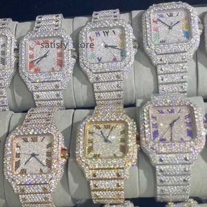 Passe Diamond Tester Moissanite Custom Watch D Color VVS Iced Out Watch Hiphop Moissanite Watch for Men