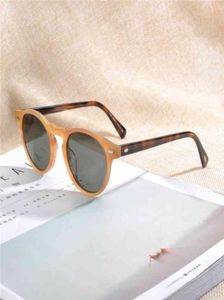 Gregory Peck Vintage Clear Designer Men Mulheres óculos de sol Ov5186 Viciços de sol polarizados OV 5186 com case original2038477