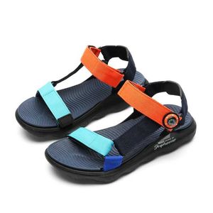 Сандалии 30-40 модные анти-скользкие детские ботинки для мальчиков Сандалии летние спортивные обувь девочки пляжная обувь повседневная детская доставка D240515