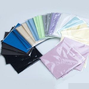 Jewelry Cleaners Polish 8X8Cm Sier Polishing Cloth With Individual Opp Bag Women Cleaning Tools For Bracelet Necklace Ring Microfiber Otyi2