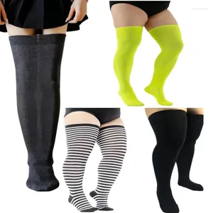 Frauen Socken plus Größe über Kniestrümpfen großer Oberschenkel hoch