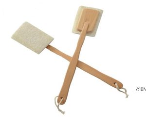 Natural Loofah Brush Exfoliating Dead Skin Body Scrubber Loofah Brush with Long Detachable Wooden Handle Back Brush ZZE128905305647