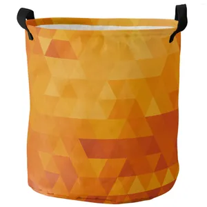 Sacchetti per lavanderia geometria arancione cesto sporco sporco abbigliamento organizzatore domestico impermeabile per bambini