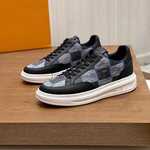 Beverly Hills Luxurys Shoes Black Embossed Leather Men's and women's Sneakers Printing Rubber Outsole running shoes 5.14 02