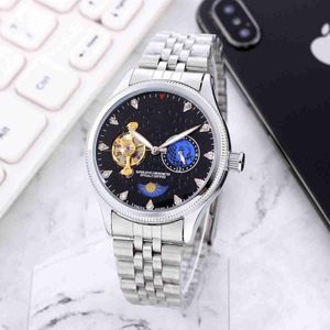 Mens Business Partia Pracy Automatyczna mechaniczna zegarek Tourbillon