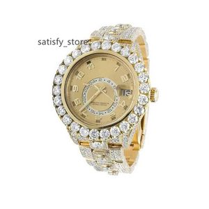 Luxury Watch Hip Hop Iced Out Moissanite Watch Genialne cięcie VVS1 MOISSANITE WATCH OD PRZETWARZENIE