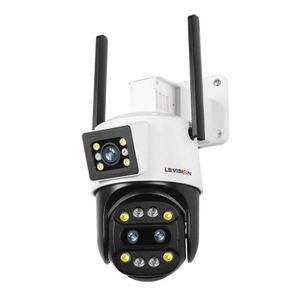 Andra CCTV -kameror 5K 9MP HD WiFi IP -kamera 8x Zoom Tre lins PTZ -kamera utomhus Dual Screen Motion Detection Security Camera Surveillance ICSEE Y240403
