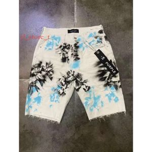 Lila varumärkesdesigner mens lila jeans shorts gata hip hop casual kort knä lenght jean kläder hög kvalitet shorts denim regelbunden kvinna jeans 0644 5a