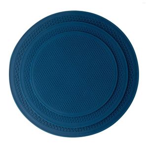 Tapetes de mesa acessórios de cozinha convenientes almofada resistente ao calor do tapete para pratos não deslizam os suportes de panela (3 tamanhos)