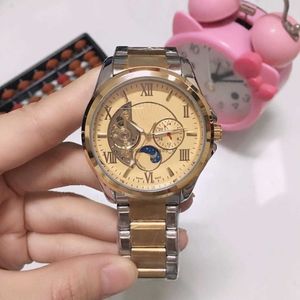 2024 New European Multi functional Tourbillon Hollow Steel Watch Precision Waterproof High Quality Lunar Mens Mechanical