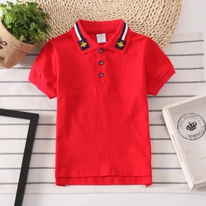 Summer Teen Polo Shirts For Boys Fashion Children Sports Tops Cotton Baby Baby Baby T Shirt 2-14 Years Kids kläder 240515