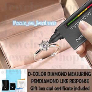 moissanite ring womens diamond ring passed GRA Diamond test 925 silver 18K gold engagement ring six claw ring mosanite womens ring gift with box and certificate