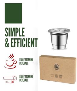 iCas Upgrade EcoFriendly Packing Reusable Coffee Capsule For Nespresso Refillable Capsule Pod Espresso Crema Maker fiols 2206092064770