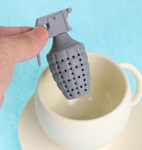 Ferramentas de chá de café Silicone Tea Infuser Grenade Shape Filter Percolator para acessórios para beber4785260