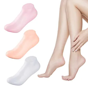 Frauen Socken 1 Paar Silikon Feuchtigkeitsspendende Gel Heel Peeling und Verhinderung der Trockenheit Fußhaut Verjüngung Pflege elastischer Socken