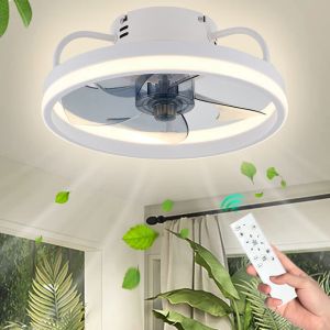 Ventola della luce del soffitto a LED con lampada a telecomandazione per ventilatori per le camere da letto per la decorazione di grandi dimensioni per la casa di illuminazione domestica