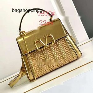 Bags Vslings Hand Designer Stud Summer Crochet Totes Vo Pure New V-button 2024 Bag Woven Hollow Branch Tote Vallenteno Cross Shoulder Event BNMN