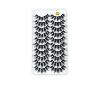 5D Cylashes Lashes Natural Long Cross 10 pares grossos de festa Big Eyes Makeup Cosmetics4505295