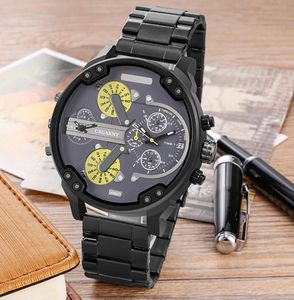 Cagarny Wrist Watch Men Sport Quartz Clock Man Mens Watches Waterproof Black Stainless Steel Wrist Watch Army Military Relogio Mas2356546