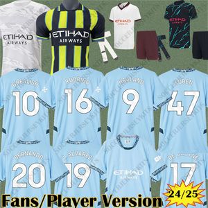 Man City 24 25 Man Chesters City Jerseys Haaland Jersey Mancity Kit Kit Grealish Man Cities Alvarez Mancheste RS City Football Tops Shirt de Bruyne Foden Man Kit Kit koszulki