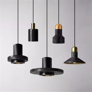 Retro Industrial Style Hanging Lamp Black Hole Stone LED Pendel Lamp Nordic Art Design Chandelier For Bar Dining Bedroom