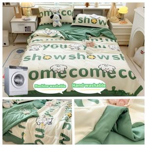 Summer Shint Quilt Cartoon Stampa Condizioni ariatenee con piumino leggero Foursason 150 Single Letto 240506