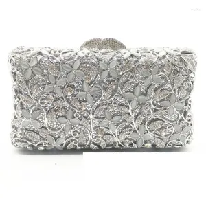 Totes Gold/silver Rhinestones Clutch Leaf Wallet Women Crystal Purse Evening Bags Wedding Party Cocktail Handbag Lady Gifts