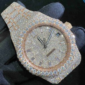 Factory Price Pass Diamond Tester Moissanite Handmade Mechanical Diamond Automatic Watch for man