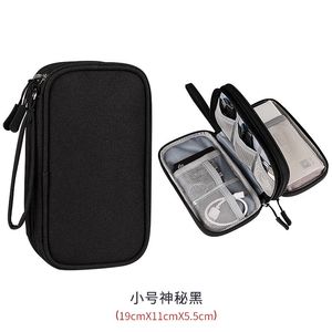 Moda Dados de armazenamento a cabo Bolsa de viagens à prova d'água Bag portátil de transporte portátil Double Camadas Bolsa de armazenamento para cabo CABELA TAMADOR DE USB TAMANHO pequeno