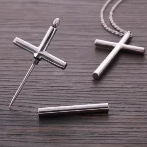 Cross Halskette Outdoor Männer EDC Gear Boy Gadget Taktische Selbstverteidigung Frauen Multi-Tools für Mädchen Edelstahl Mode Schmuck