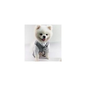 Köpek Giyim Pet Pet Düğün Partisi Kostüm Smokin Takım Küçük Orta Büyük Boyu Boya Tie Beyler Drop En İyi