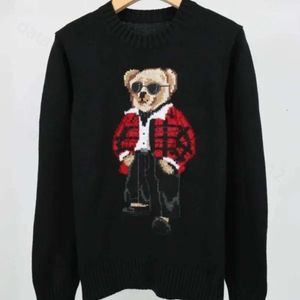 RL Tasarımcı Kadın Örgü Ayı Baskı Grafik Bear Sweater Ralp Laurens Sweater Külot Nakış Moda Klasikleri Örme Sweaters Casual Harajuku Streetwear 159